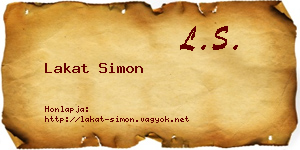 Lakat Simon névjegykártya